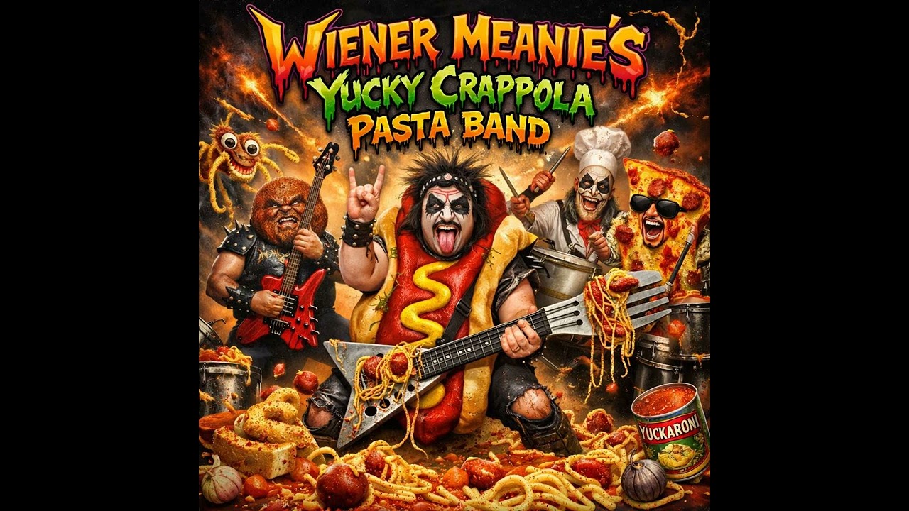 WIENER MEANIE’S YUCKY CRAPPOLA PASTA BAND “MEATBALL MADNESS INSANITY FACTORY”