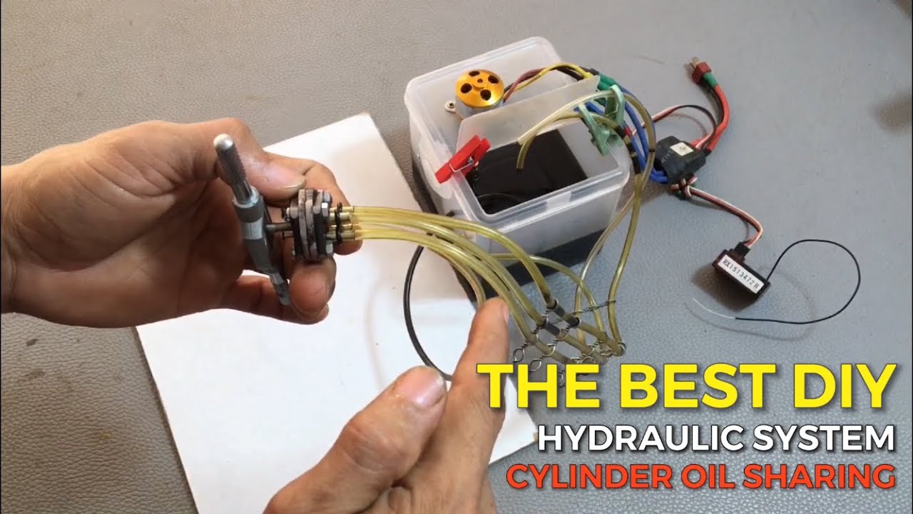 THE BEST DIY PROJECT AT HOME! HOW TO MAKE AN EASY SHARING OIL FOR  RC CYLINDER HYDRAULIC SYSTEM
