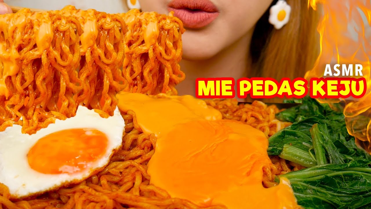 ASMR MIE PEDAS CAMPUR KEJU MOZZARELLA | ASMR Indonesia