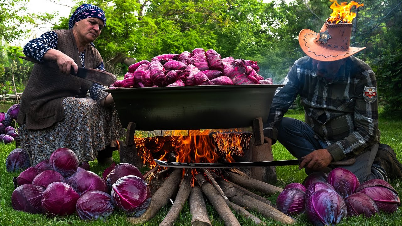 🍂 Долма из Красной Капусты по-Деревенски