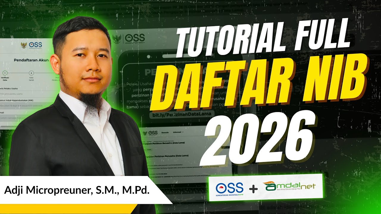 TERBARU 2026!!! CARA MEMBUAT NIB (NOMOR INDUK BERUSAHA) VIA OSS + AMDALNET SECARA ONLINE (HP/LAPTOP)
