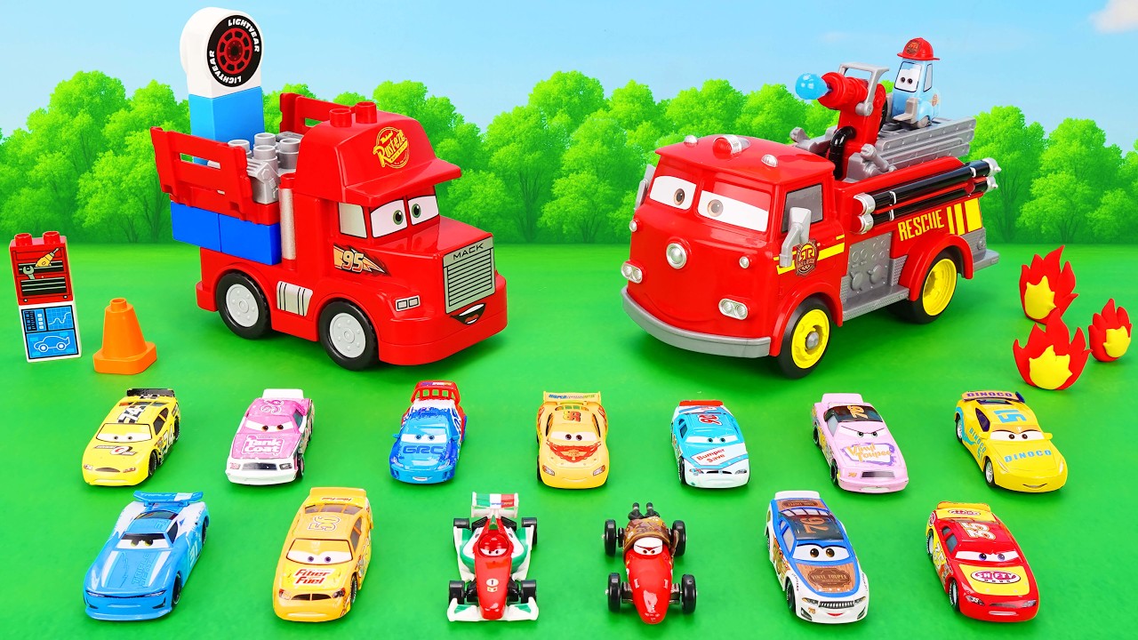 Disney Pixar Cars Unboxing Review | Disney Pixar Cars Go Toy Truck Race Track | Lightning McQueen