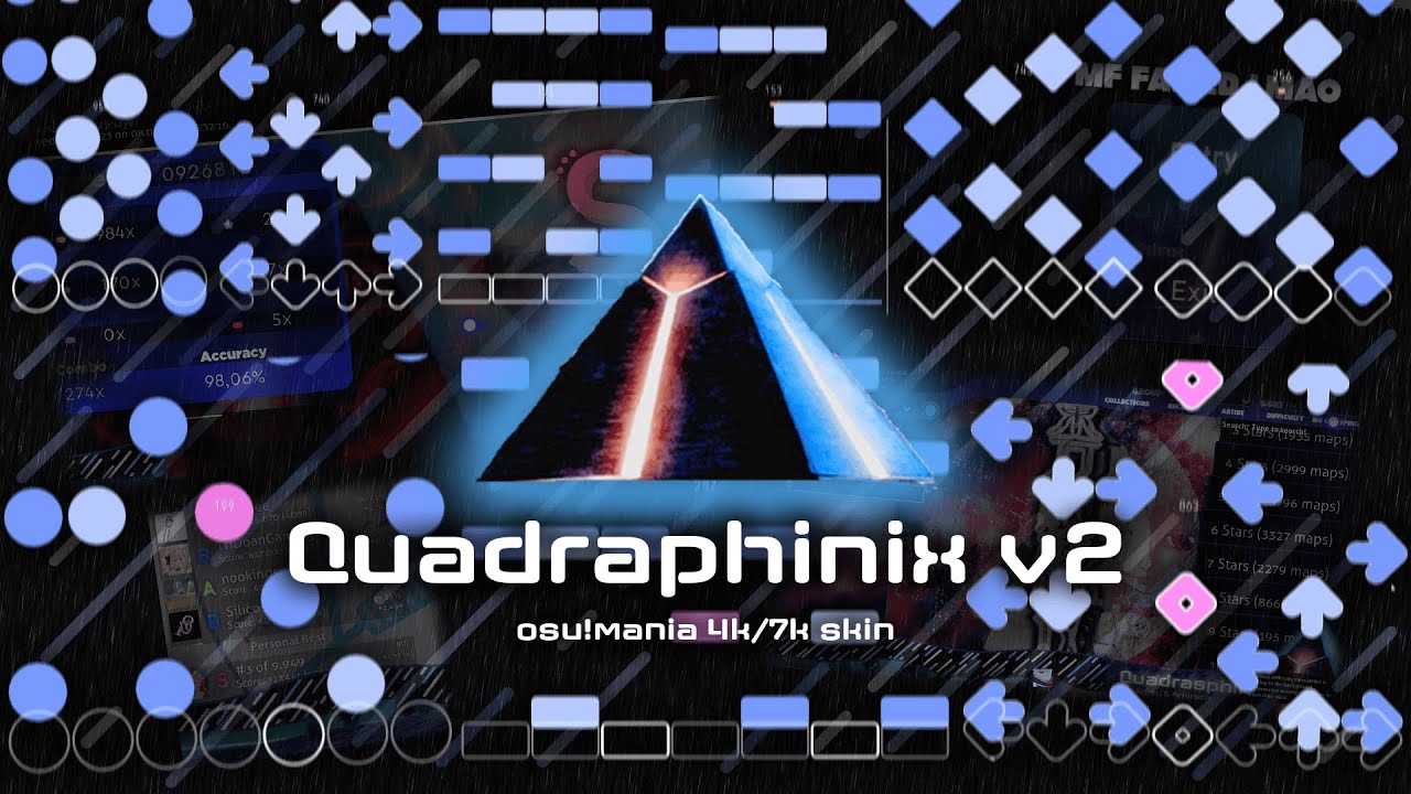 Quadraphinix v2 (4k/7k osu!mania skin) release!