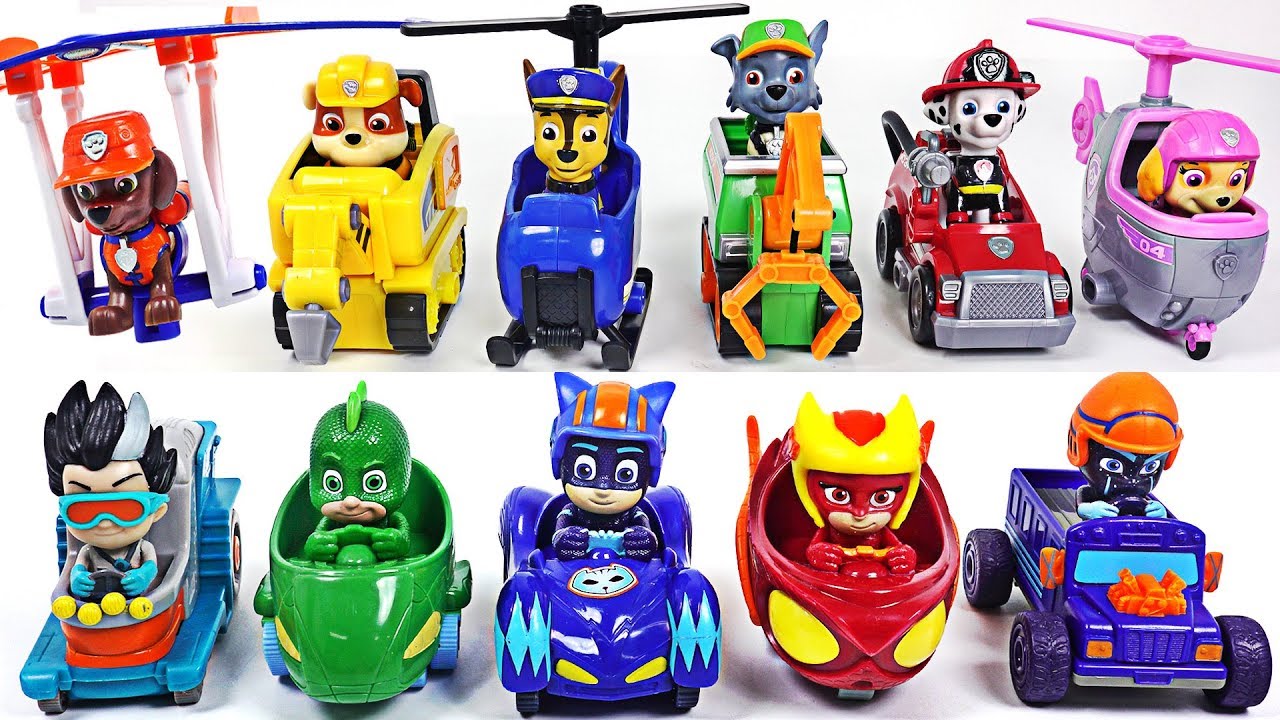 Paw Patrol Ultimate Rescue mini vehicle! Combine! Save the PJ Masks from dinosuars! #DuDuPopTOY