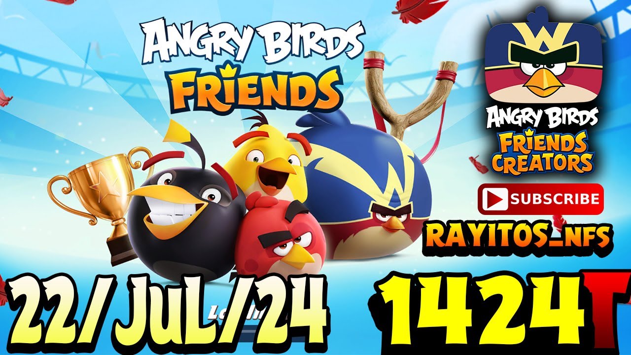 Angry Birds Friends All Levels Tournament 1424 Highscore POWER-UP walkthrough