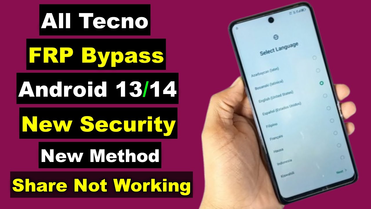 Tecno FRP Bypass Android 13/14 New Security 2025 | Tecno FRP Unlock Android 14 | Share Not Work