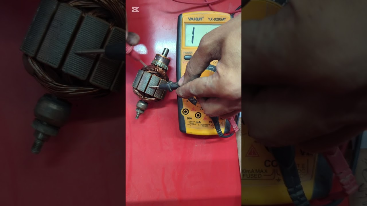 Motor Armature Testing with Multimeter ⚡ 