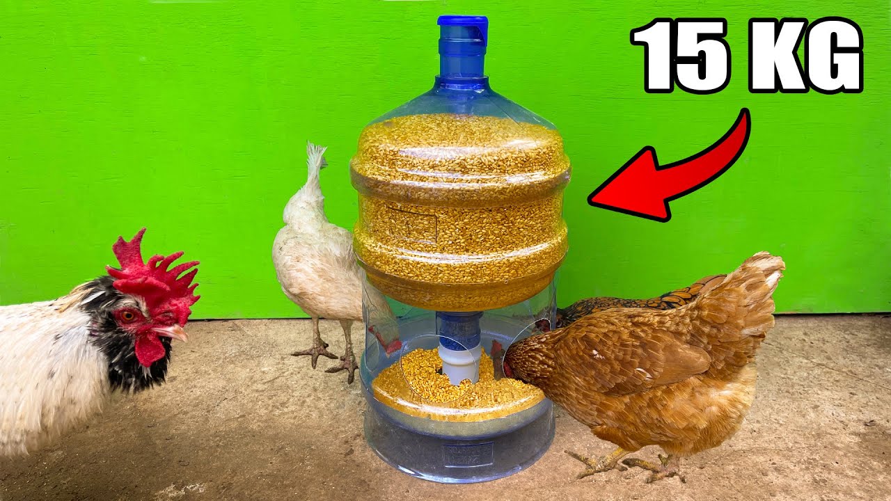 S&uuml;per Fikir | Damacana ile &Ccedil;ok Pratik Tavuk Yemlik Yapımı