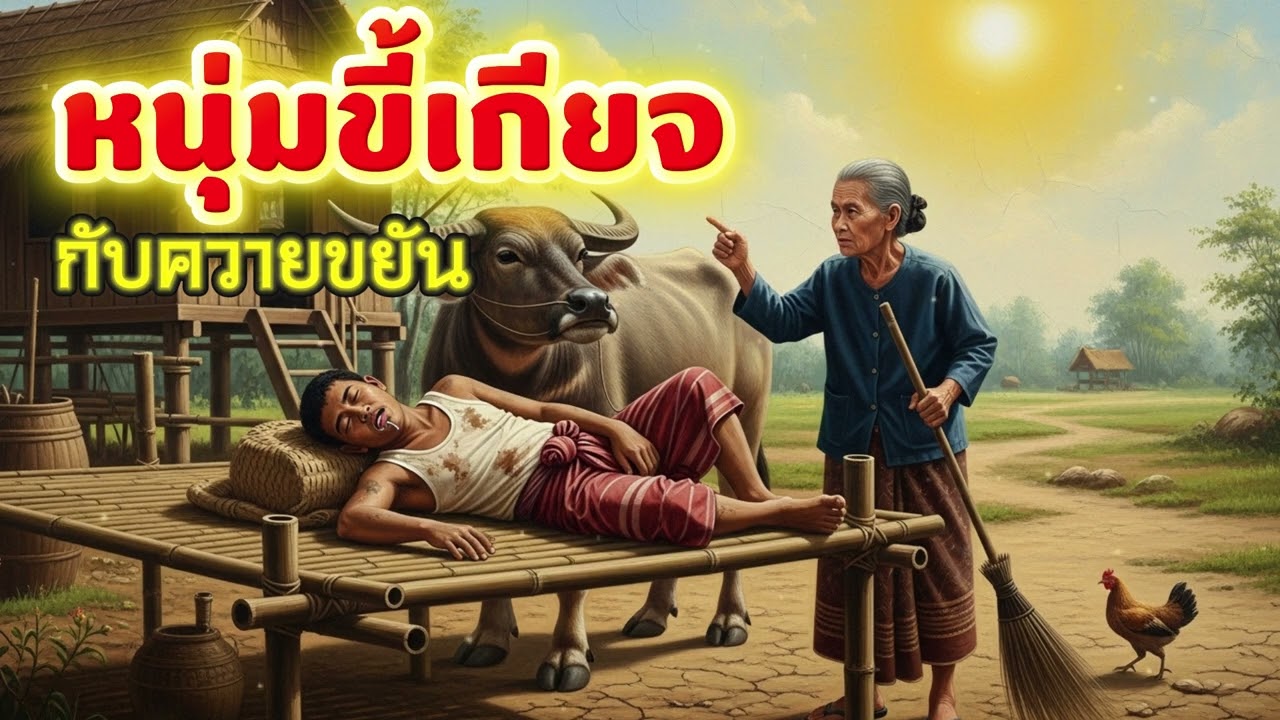 นิทานเรื่อง : หนุ่มขี้เกียจกับควายขยัน | คลังนิทาน #นิทานก่อนนอน #นิทานสอนใจ