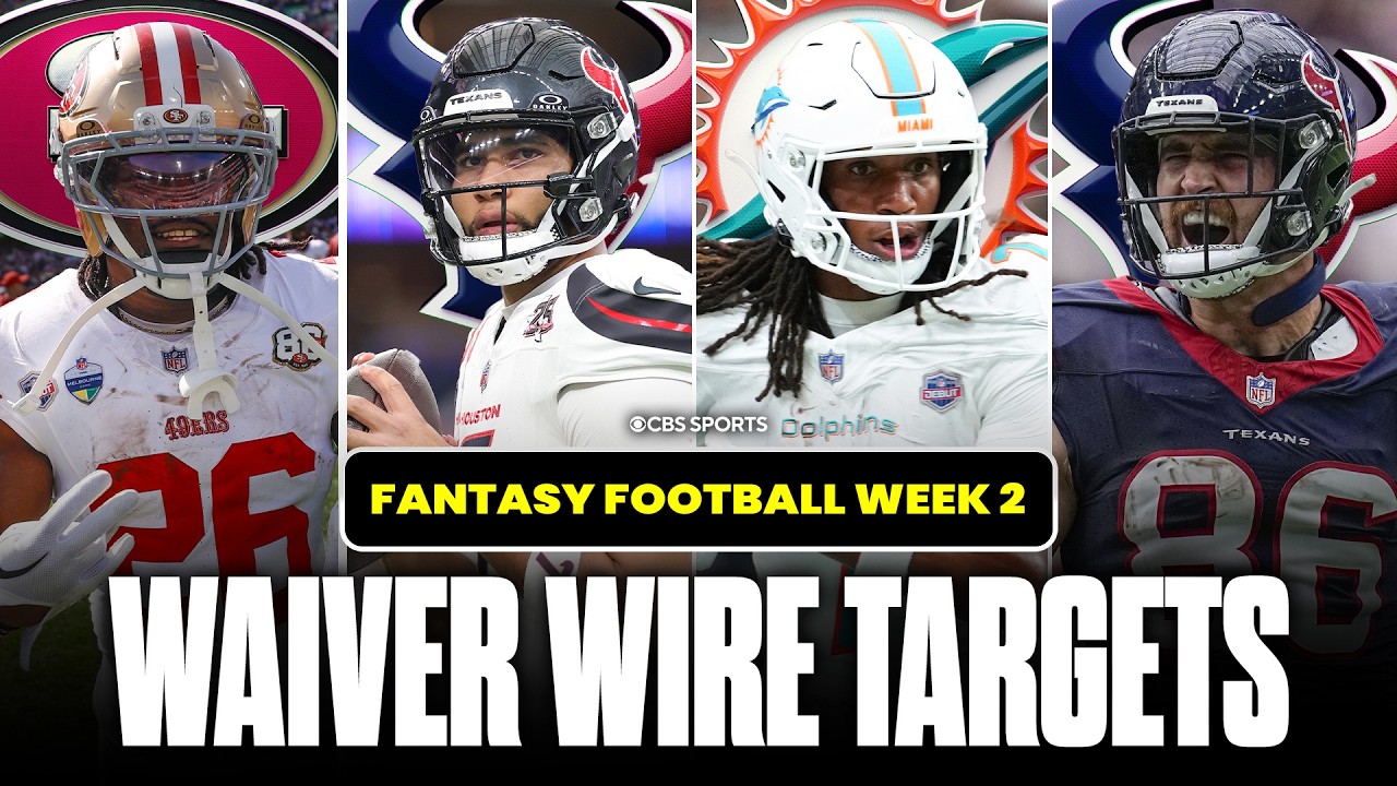 2026 Fantasy Football Advice: Top Week 2 Waiver Wire Targets at each major position 👀