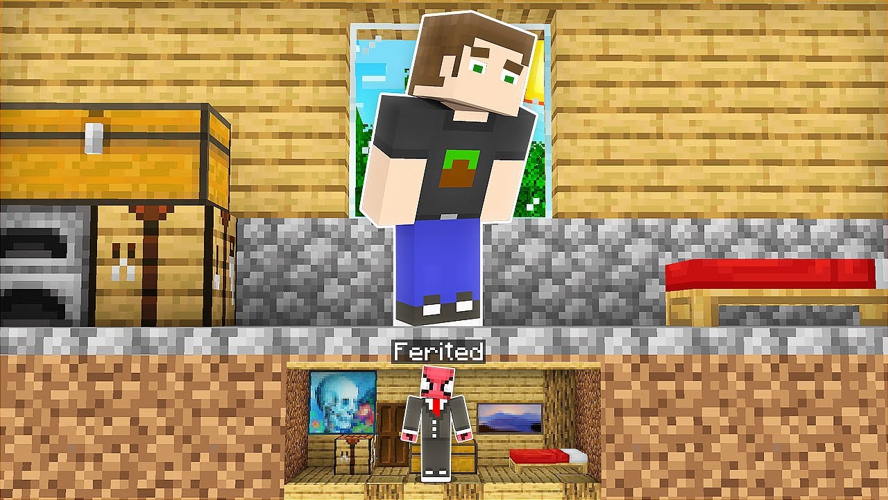 EVİN ALTINDA GİZLİ GEÇİT - Minecraft