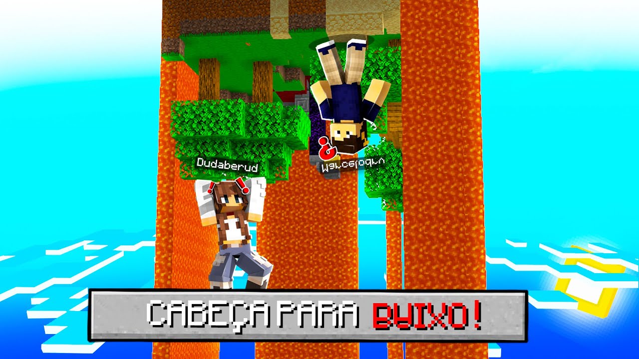 MINECRAFT, mas o mundo é APENAS UMA CHUNK de CABEÇA PARA BAIXO!