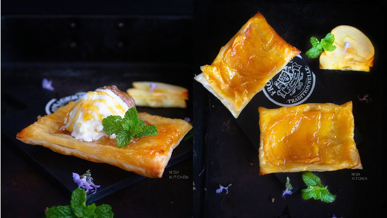 Upside Down Apple Pie With Puff Pastry