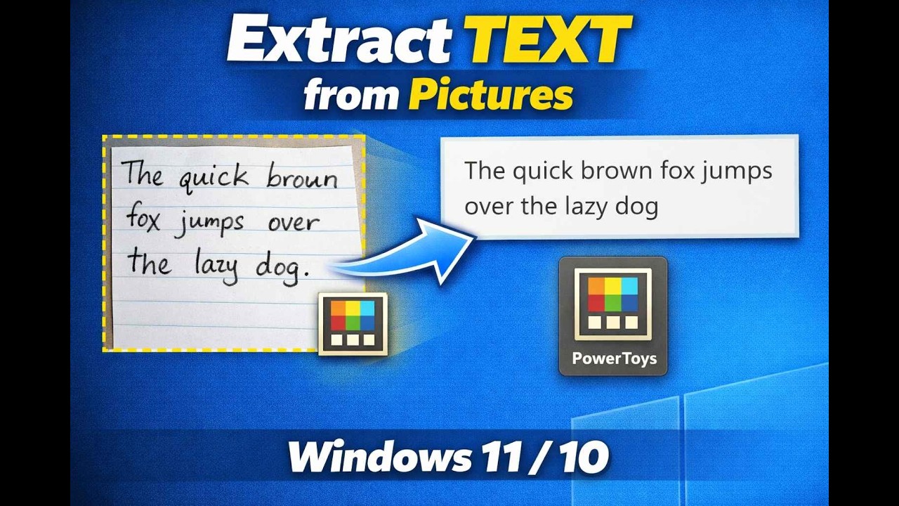 How to Extract Text from Pictures on Windows 11 or 10 using PowerToys | GearUpWindows Tutorial