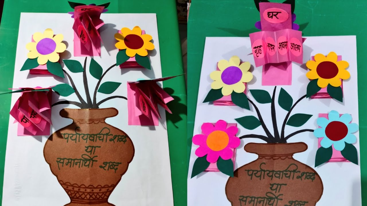पर्यायवाची शब्द | Hindi tlm working model | समानार्थी शब्द | tlm for primary school | TLM hindi #tlm