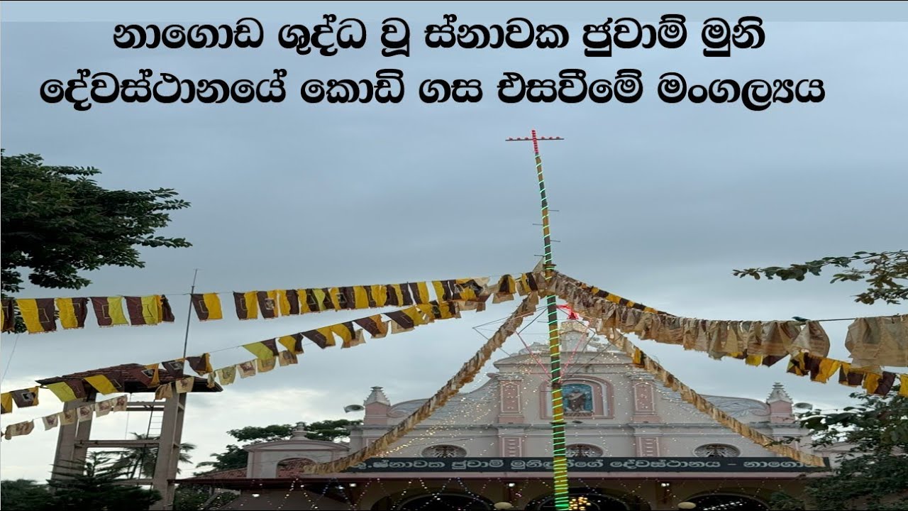 නාගොඩ ශුද්ධවූ ස්නාවක ජුවාම් මුනි දේවස්ථානයේ කොඩි ගස එසවීමේ මංගල්‍යය | St.John the Baptist Church