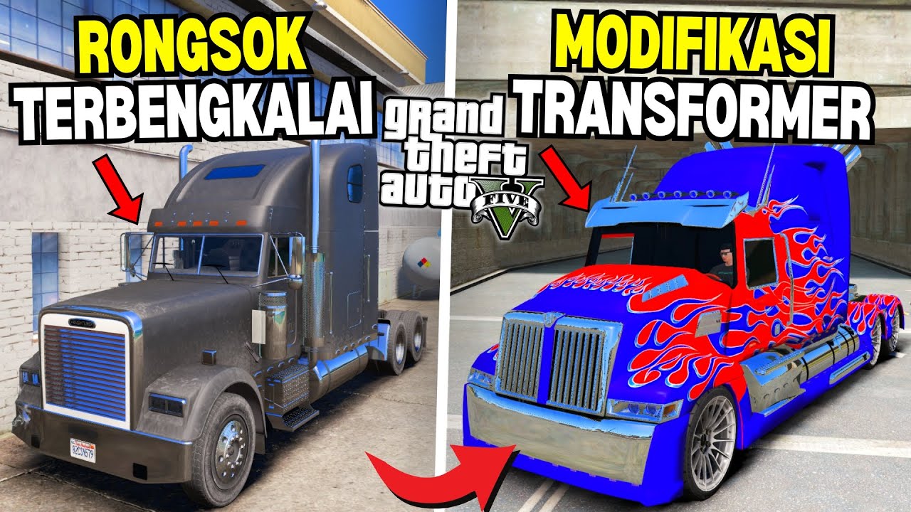 Aku Menemukan Mobil Transformer Langka Rongsok Terbengkalai di Kota - GTA 5 MOD