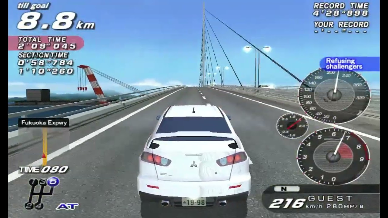 Wangan Midnight Maximum Tune 3DX+ | Mitsubishi Lancer Evolution X GSR Time Attack Fukuoka Expressway