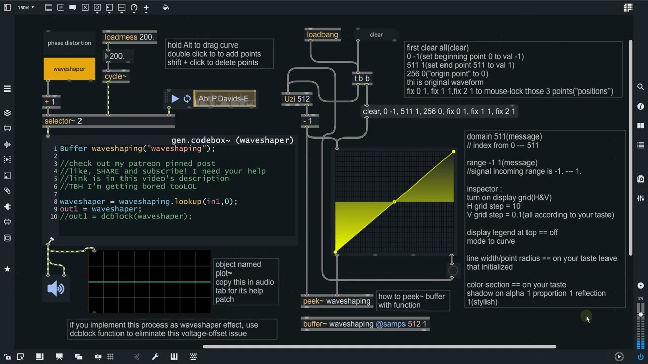 [Max/MSP] phase distortion and waveshaping distortion