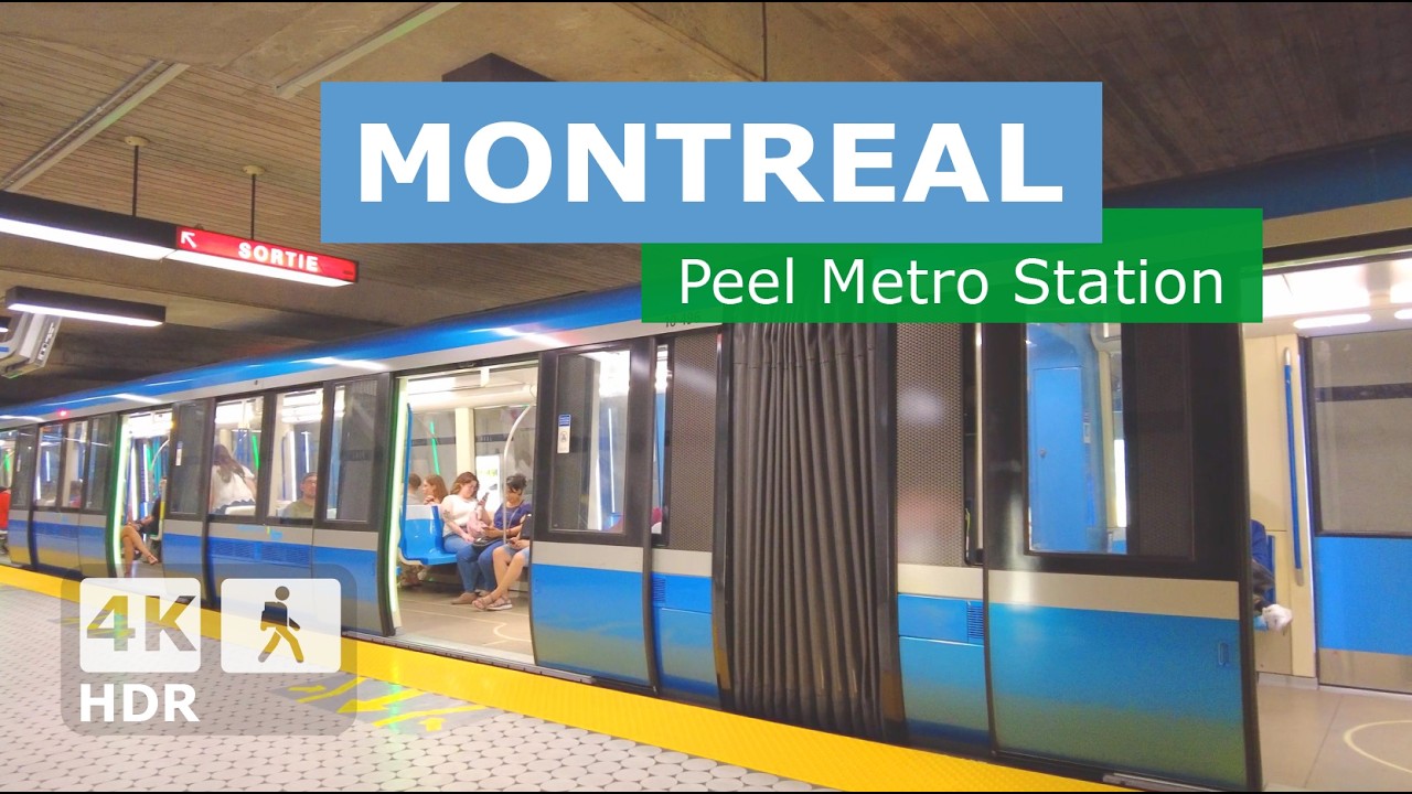 [ 4K ] Peel Metro Station Walking Tour | 🟢 Green Line | Montreal, Quebec, Canada 🇨🇦 2024