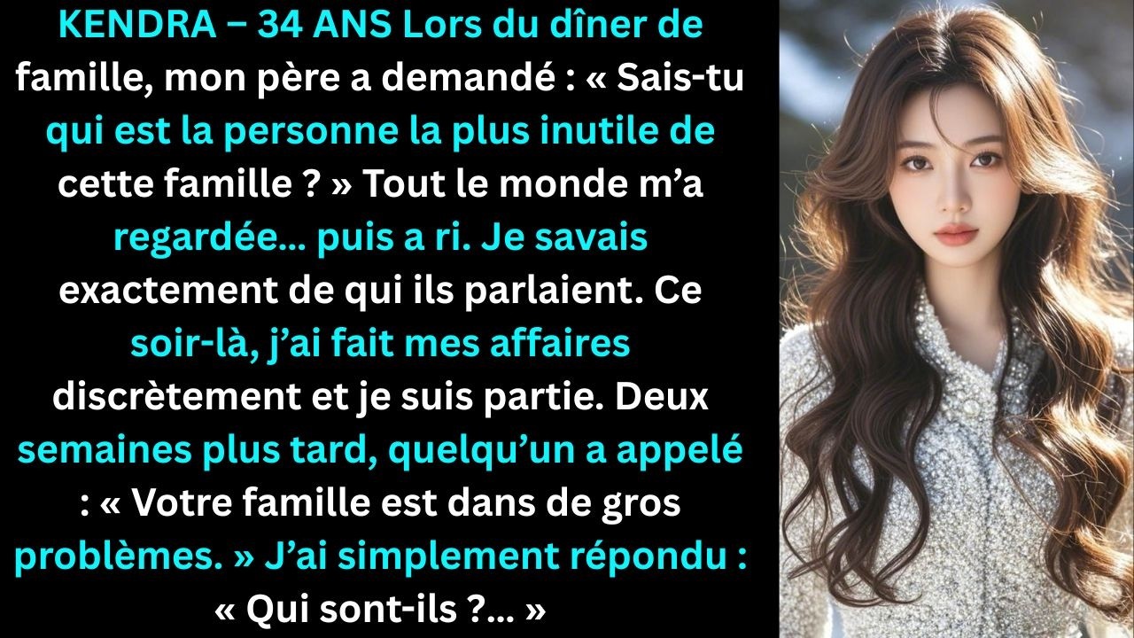 « Lors du dîner familial, mon père demanda qui était personne inutile; tous se turent alors. »