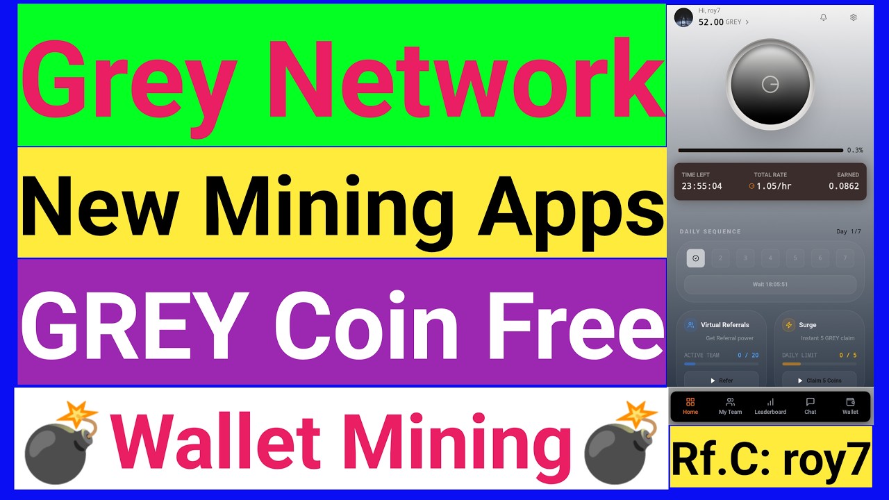 Grey Network | New mining apps | GREY Mining | Wallet Mining | Grey Network New Update | #grey #pi