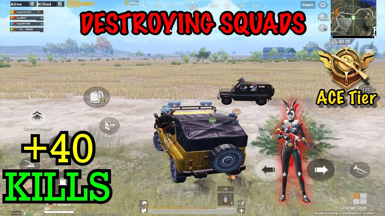 DESTROYING SQUADS ! 💥 +40 KILLS  (ACE Tier) - PUBG MOBILE