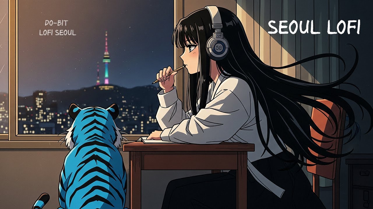 Study with Derpy at Namsan Tower Views✨Kpop Demon Hunters LoFi