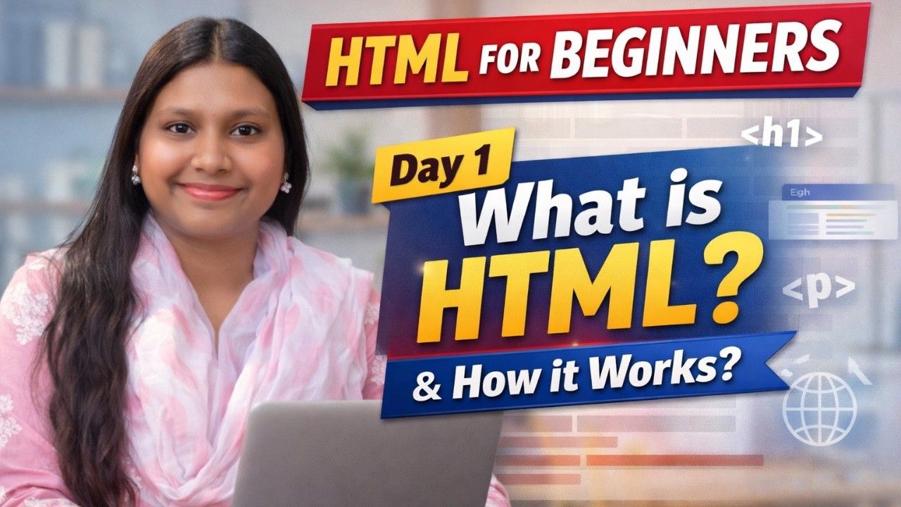 What is HTML? 🤔 | HTML Explained in 10 Minutes | Day 1 for Beginners