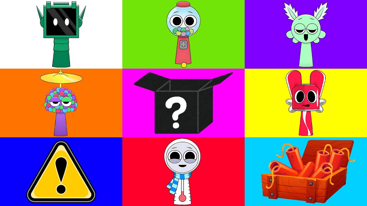 Sprunki Cubes! Rogot, Mercury, Coka Pyramixed, Nyles, Benny, Malik, Ester, Pianosaurus, Mr.Burger