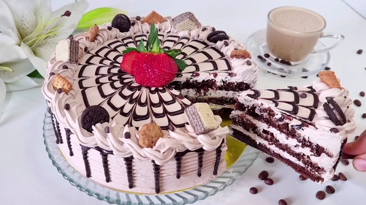أرخص طورطة🎅حلوة لاكريم بالقهوة😋للي عليها طلب كبير حضريها فالمقلاة بدون بيض ولا حليب خفيفة ريشة🔝كتحمق