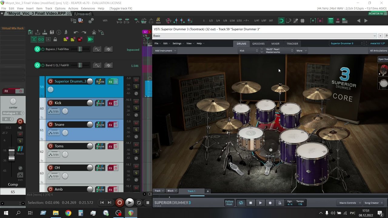 Можно ли получить хороший звук обработками Superior Drummer 3?
