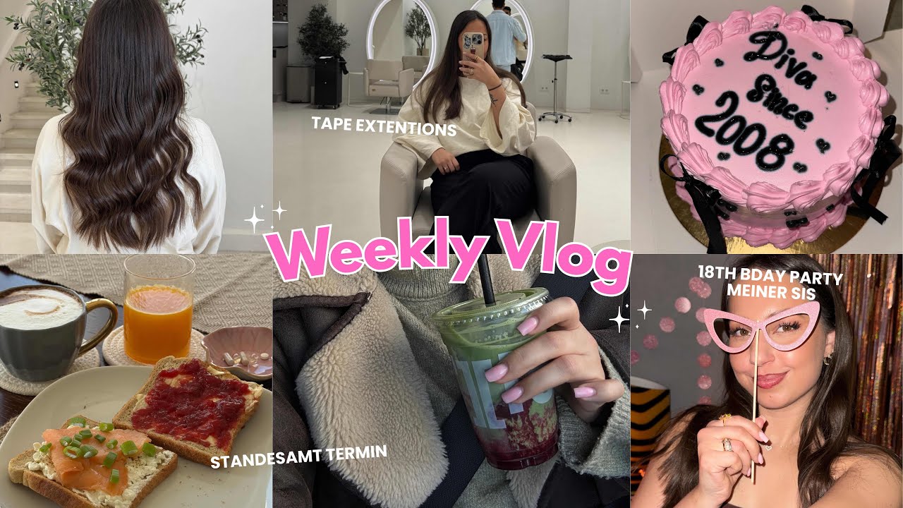 Erste Mal Extentions(Melina Best)😳✨ Hausparty meiner Sschwester *18. Bday* 🪩💖 | Laura Siebert