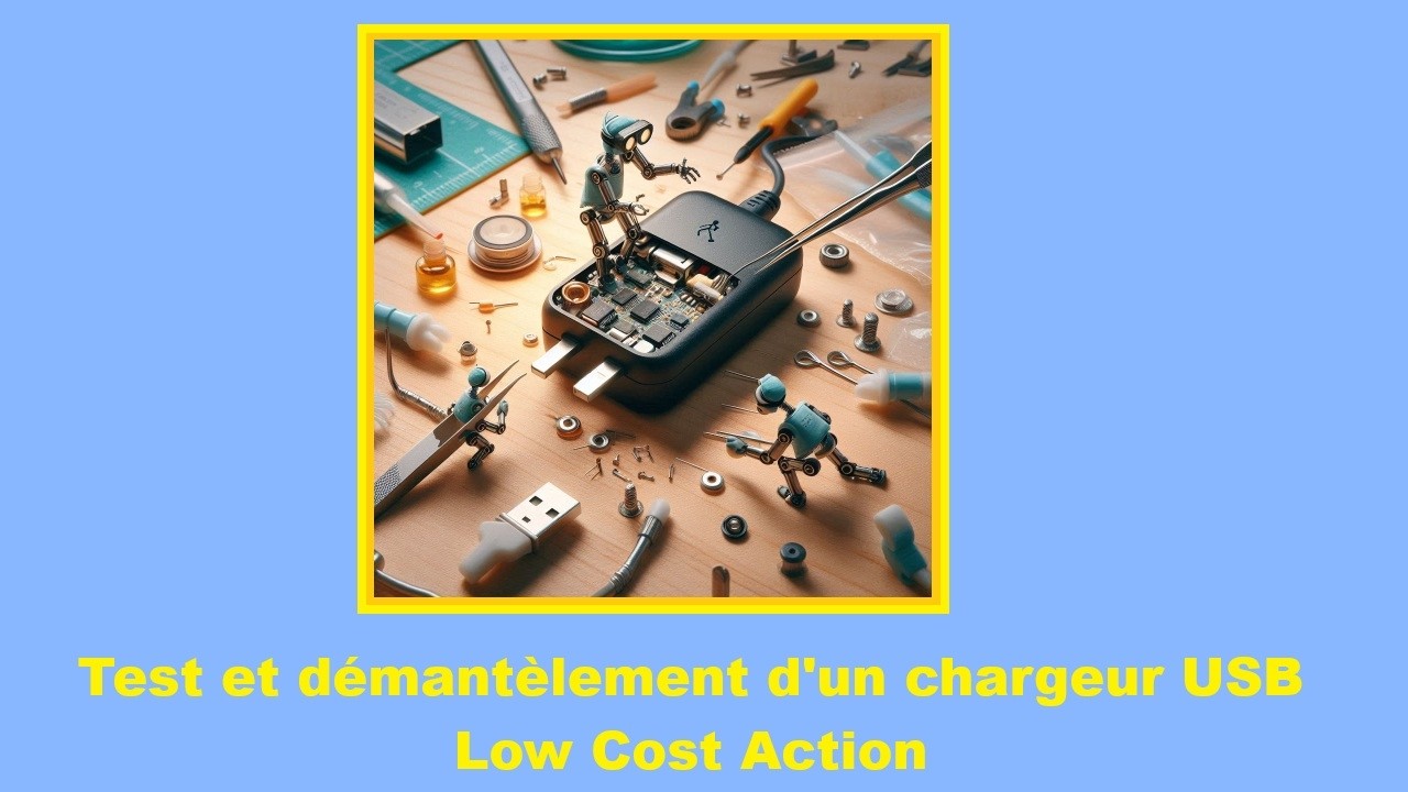 Cyrob :Test et démantèlement d'un chargeur USB Low Cost Action
