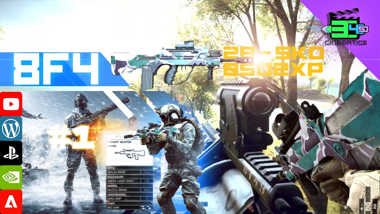 BF4 Lost Islands - Conquest Mode (10/21)Exclusive| Famas 28-5: Conquest Mode