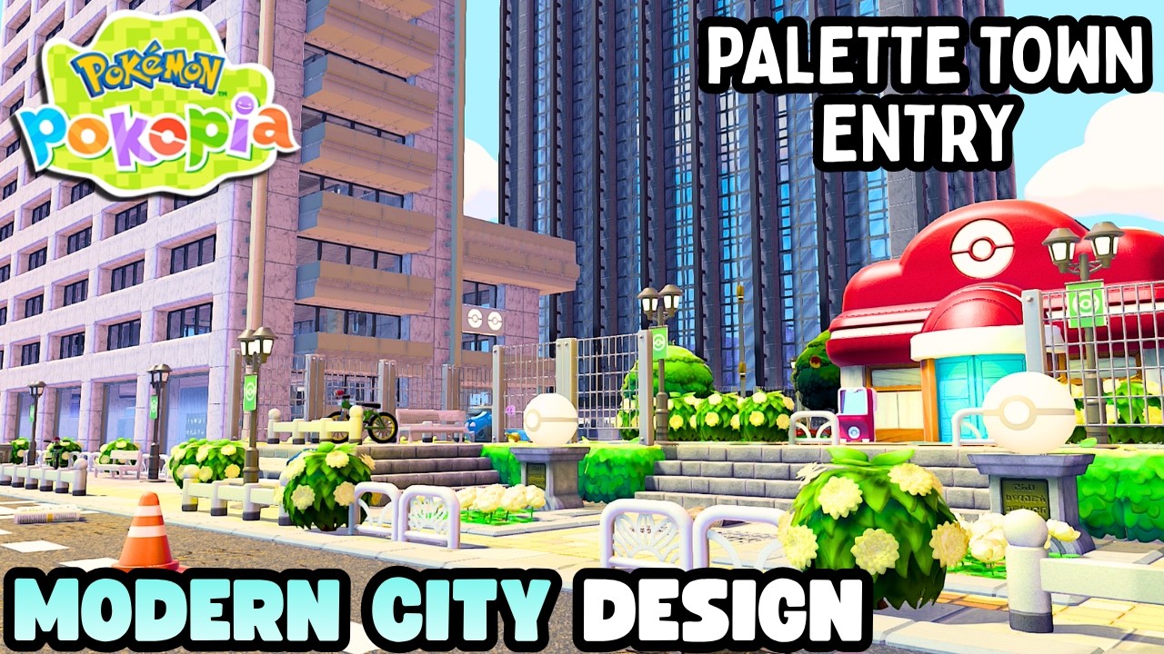 Pok&eacute;mon Pokopia~ДИЗАЙН ВХОДА В ГОРОД PALETTE TOWN И НЕБОСКРЕБЫ~СТРОИМ ОГРОМНЫЙ СОВРЕМЕННЫЙ ГОРОД~...