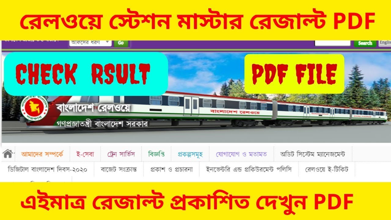 রেলওয়ে সহকারি স্টেশন মাস্টার রেজাল্ট ২০২২ । Railway Station Master Result 2022