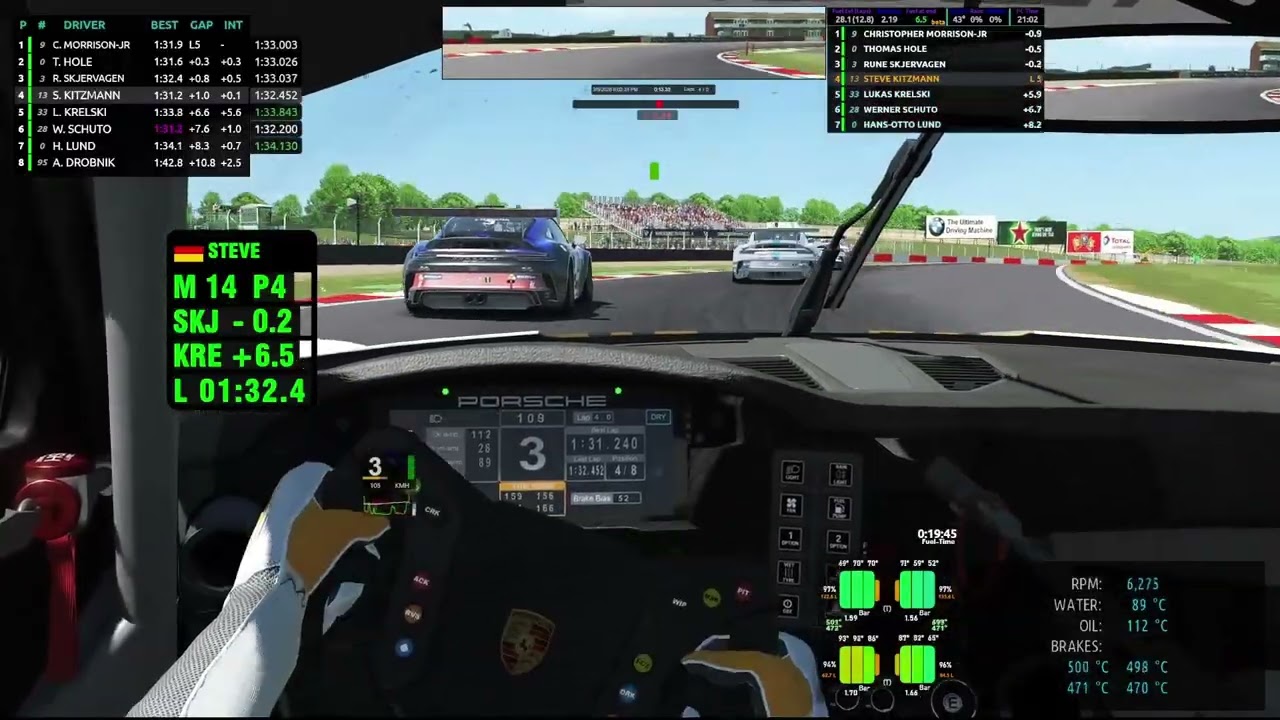 rFactor2 Online🏁 | Race 2 | Porsche 992 Cup @ Donington | 05.03.2026 on holos-racing.no
