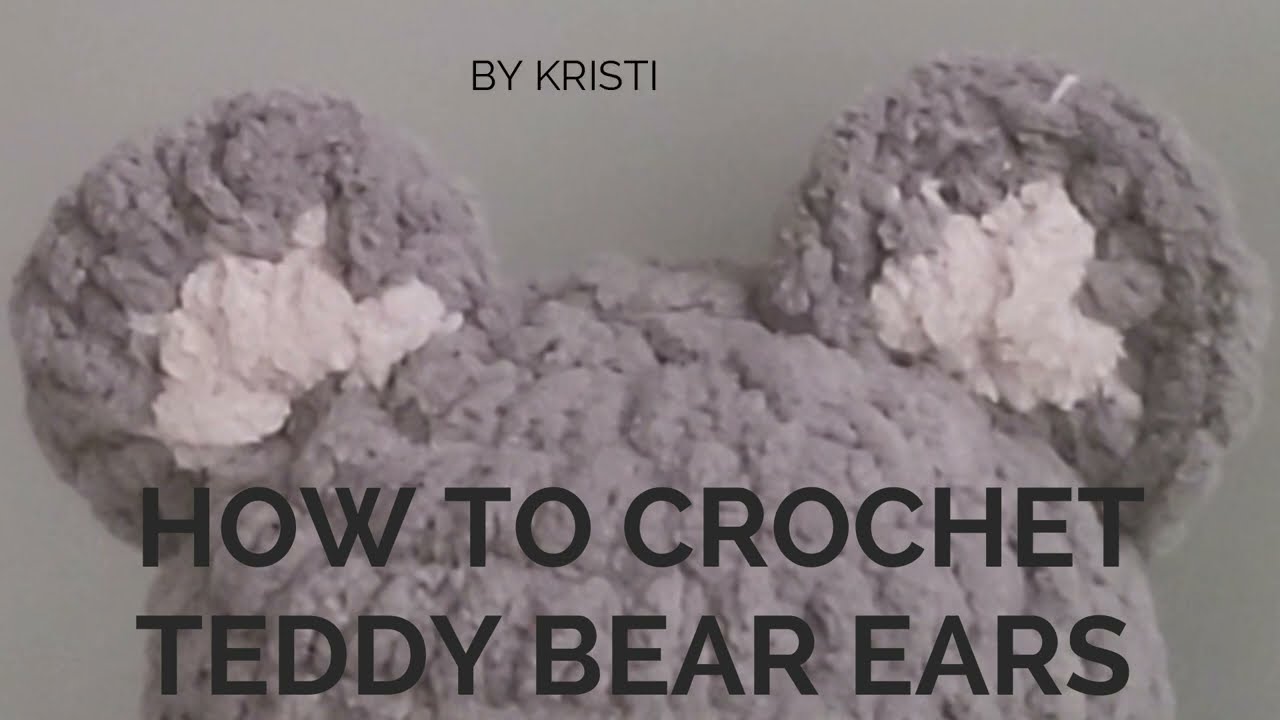 Crochet Plushies - How to Crochet Bear Ears with Chunky Yarn (Bernat Blanket)
