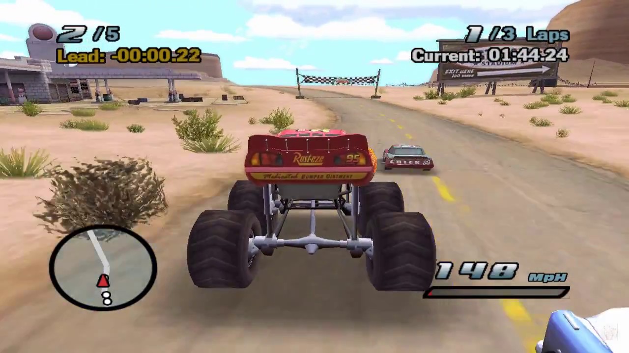 Cars The Game - Lightning McQueen Monster Truck Bonus Car - Gameplay HD