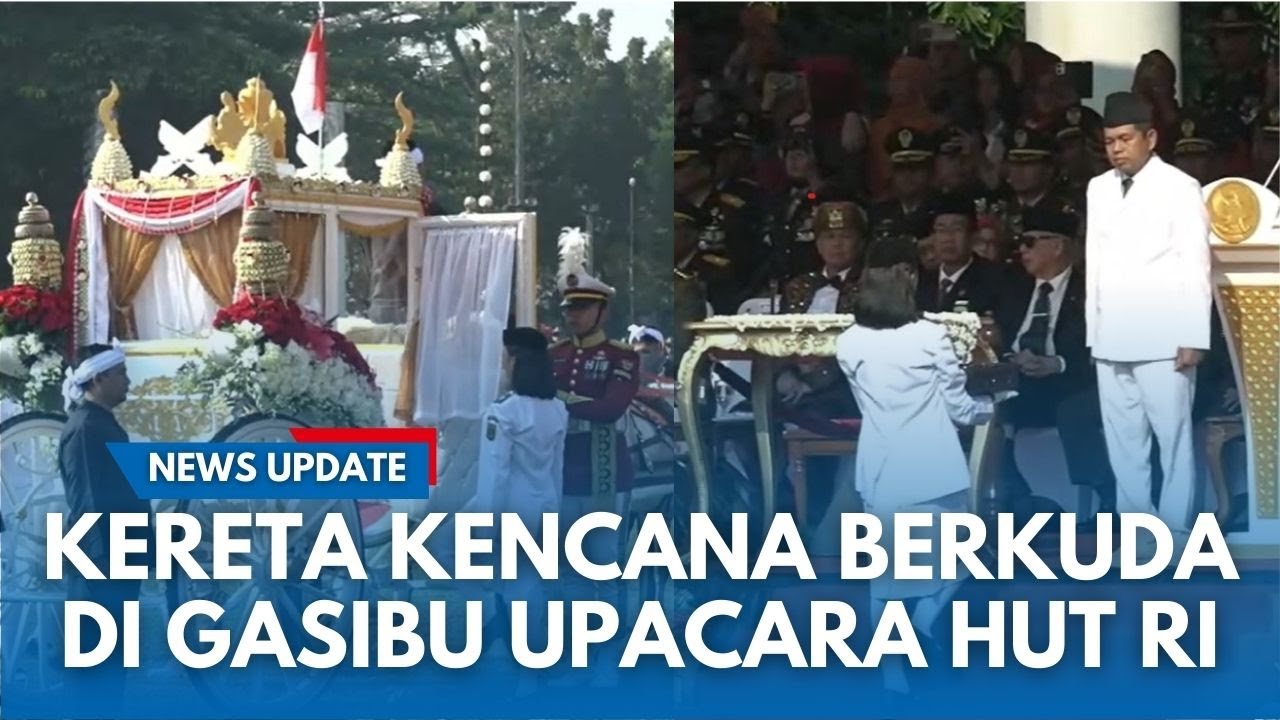 MOMEN PERTAMA KALi Kereta Kencana Berkuda ke Gasibu era Kang Dedi Jadi Gubernur Upacara HUT RI