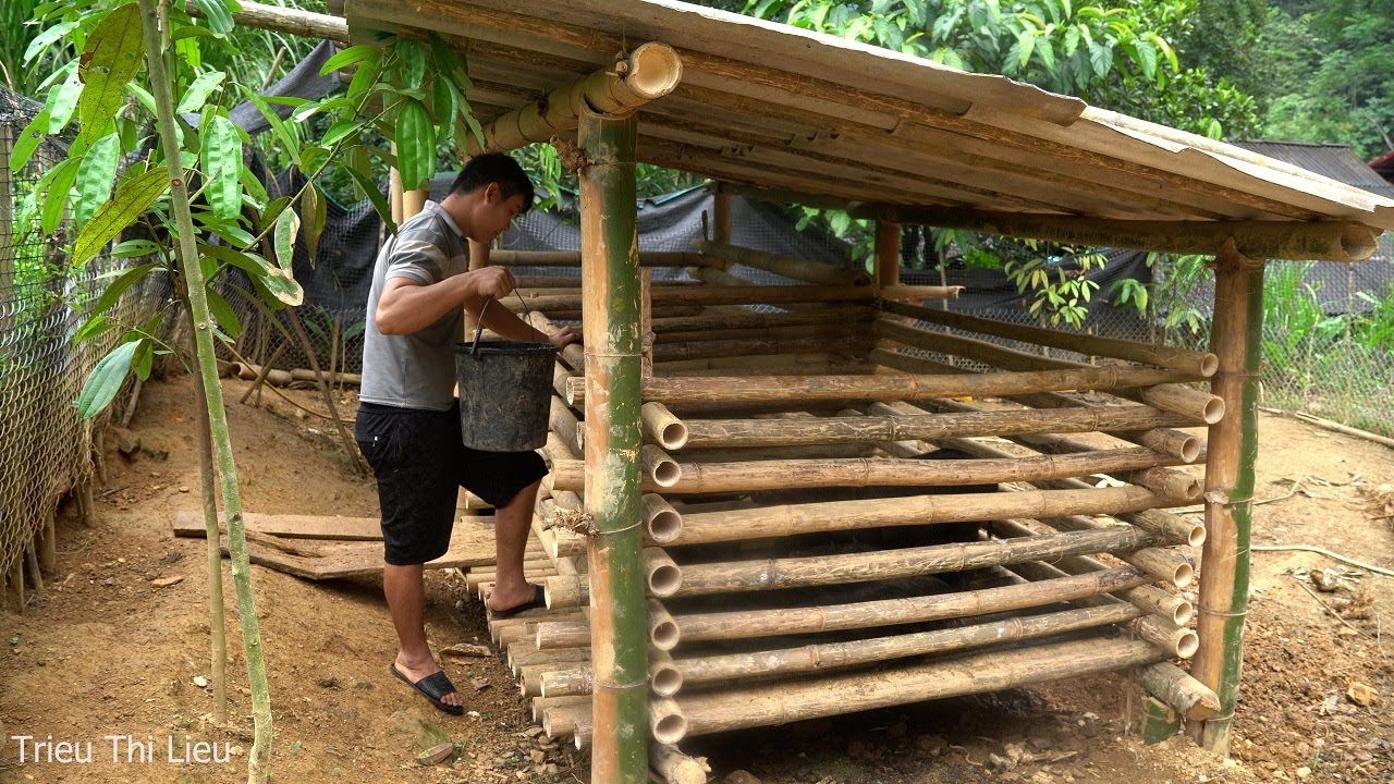 Completed New Project to build bamboo pig pens for weaning piglets