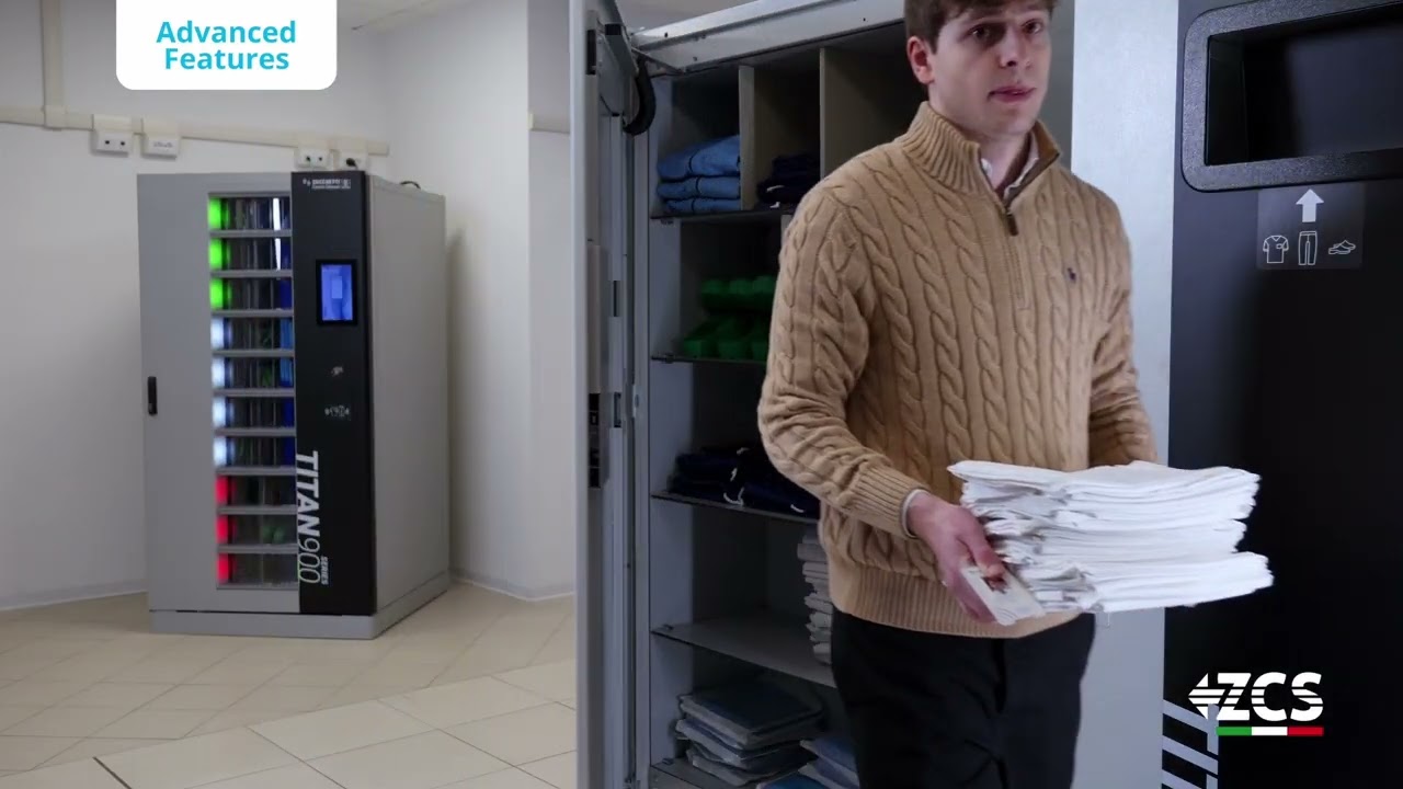 G34 Smart Cabinet | RFID Real-Time Inventory for Scrubs & Workwear