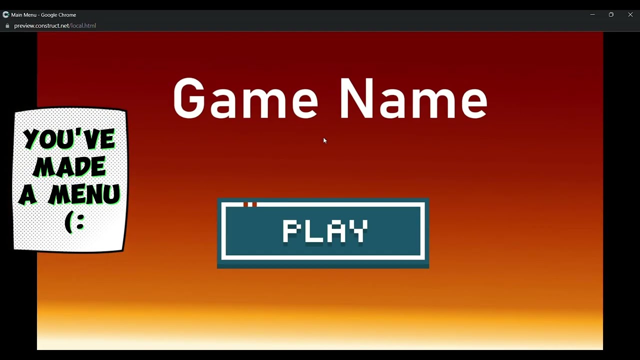 How to make a Main Menu in Construct 3