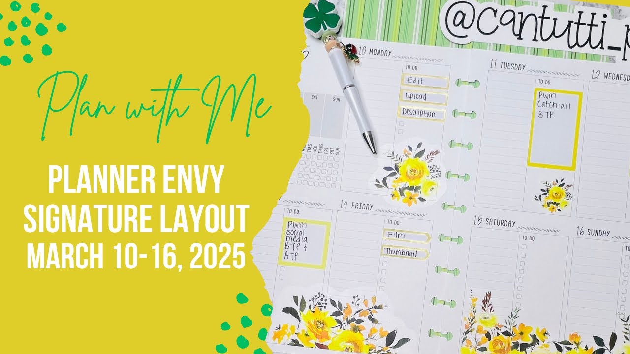 Plan with Me // Planner Envy Signature Layout // March 10-16, 2025