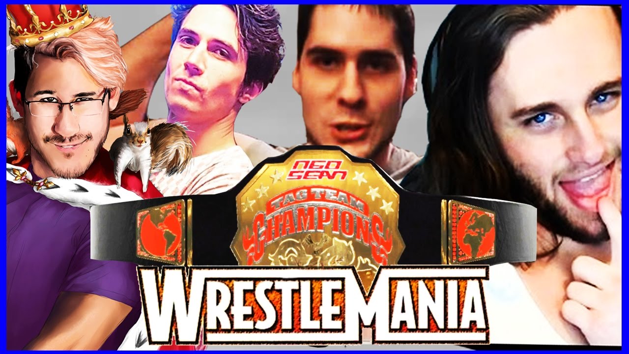 PopularMMOs & Ssundee vs. Markiplier & N60Sean | TAG TEAM CHAMPIONSHIP | WWE 2K17 | [s4e16]