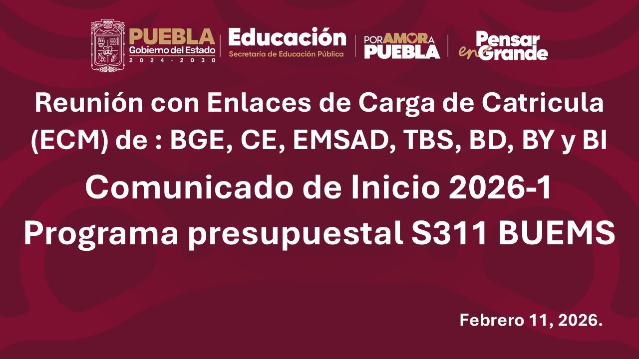 Reuni&oacute;n Enlaces de Carga de Matricula Escolar 2026