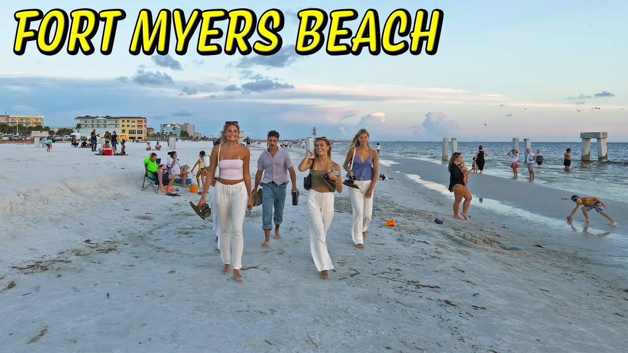 Fort Myers Beach - Walking Tour | 4k HDR