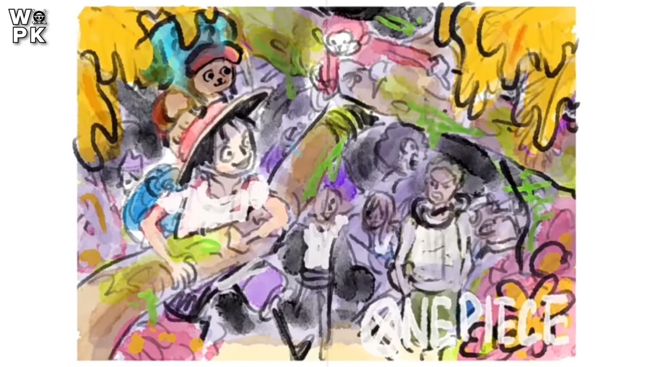 Oda Draw Mugiwara Pirate Having Adventure In Jungle