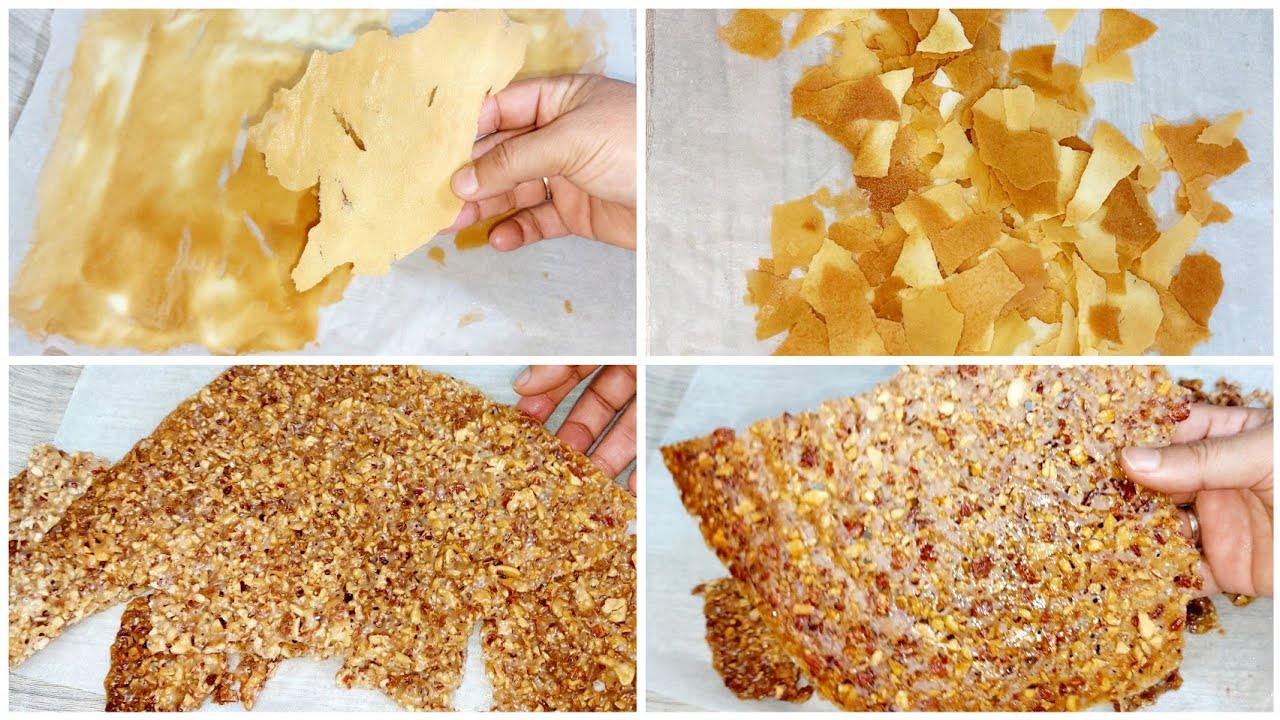 نوڨاتين بطريقة احترافية   //  رقائق الفيوتين اللذيذه  Crêpe dentelle // nougatine inratable